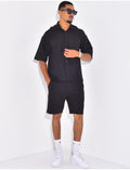 Ensemble texturé short et chemise
