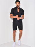 Ensemble texturé short et chemise