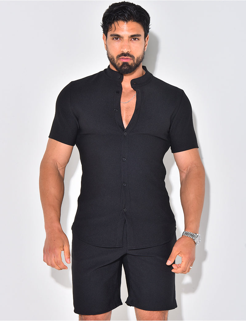 Ensemble texturé short et chemise