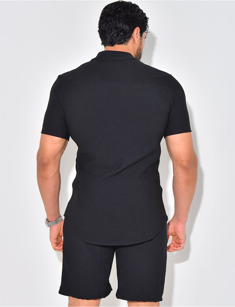 Ensemble texturé short et chemise