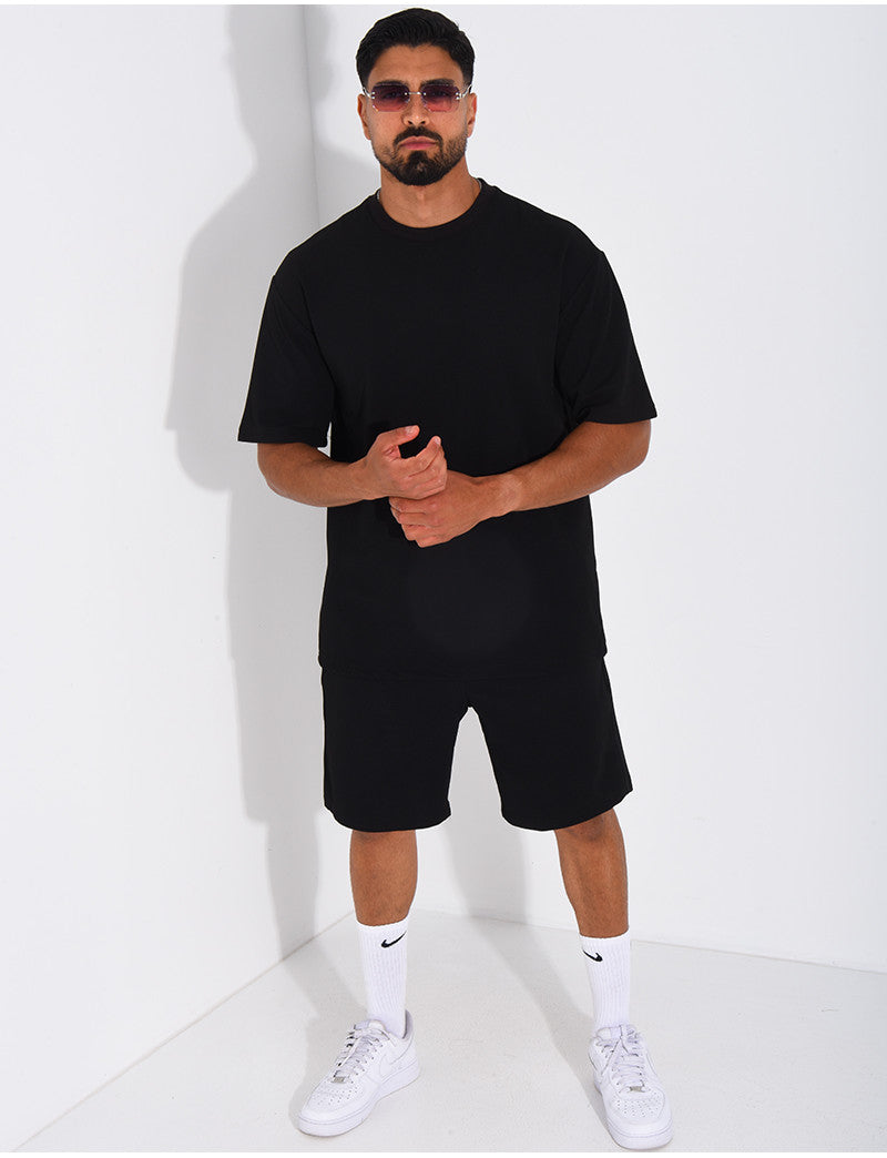 Ensemble texturé short et t-shirt