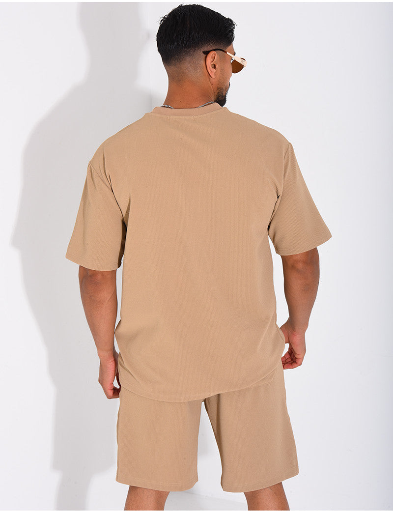 Ensemble texturé short et t-shirt