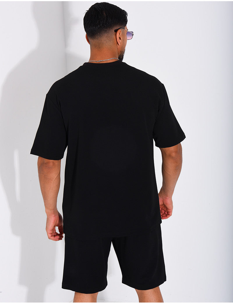 Ensemble texturé short et t-shirt