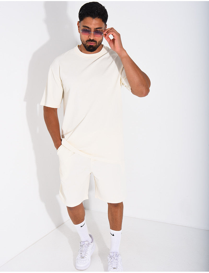 Ensemble texturé short et t-shirt