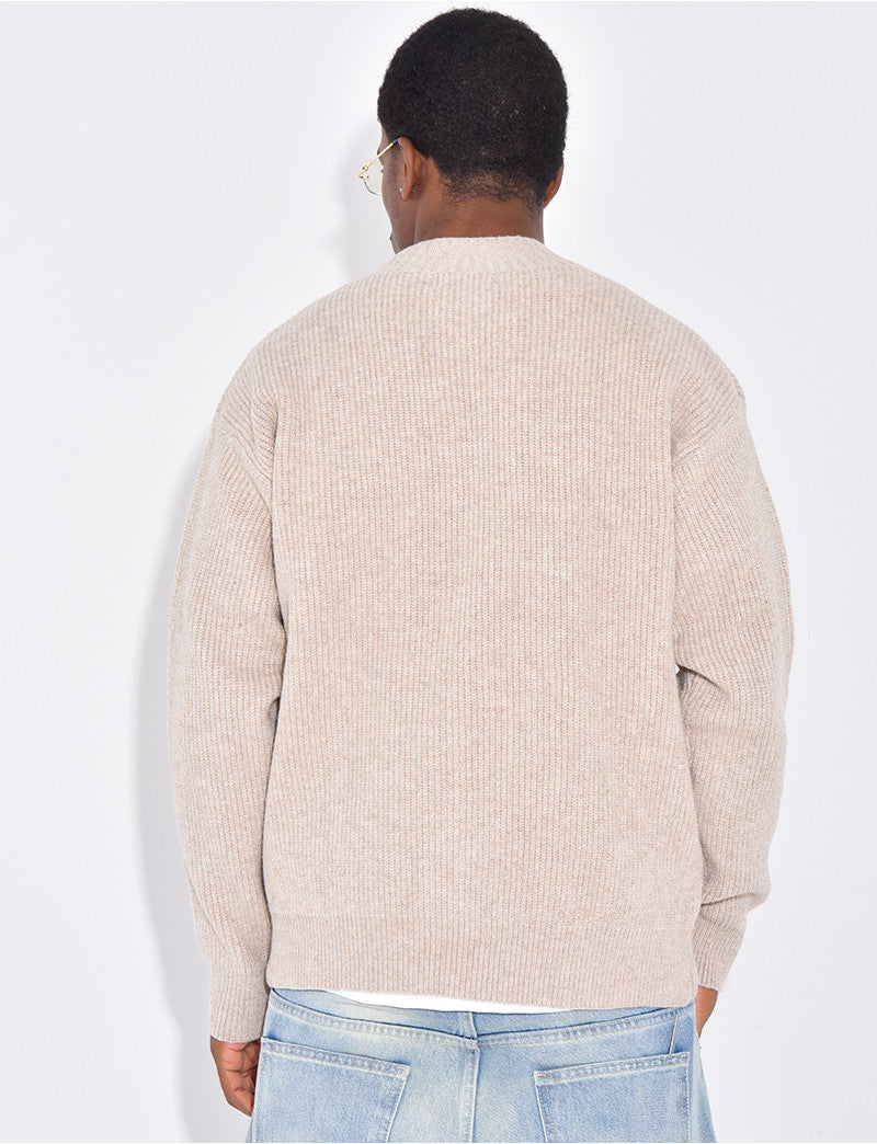 Gilet col rond en maille