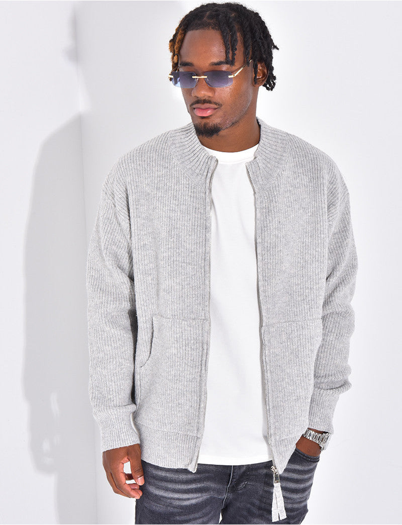 Gilet col rond en maille