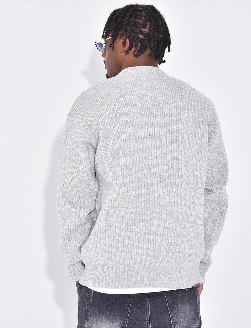Gilet col rond en maille
