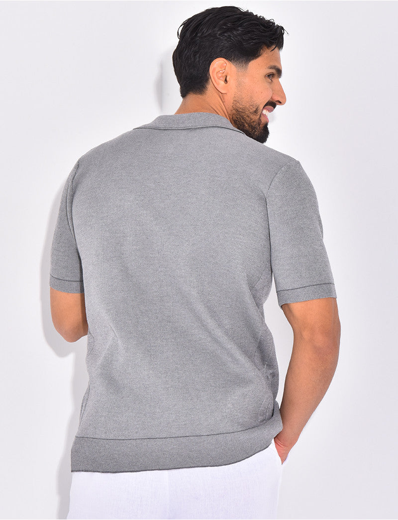 Gilet manches courtes à liseré