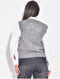Gilet sans manche en laine tout doux