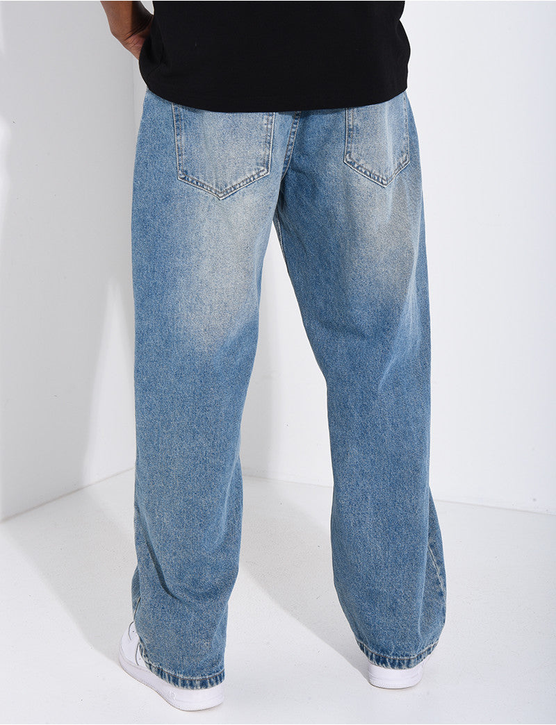 Jeans à couture contrastante
