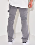 Jeans bi-color à empiècements