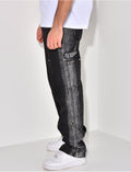 Jeans à empiècements bi-color