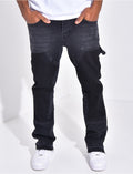 Jeans à empiècements contrastants