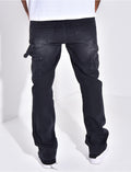 Jeans à empiècements contrastants