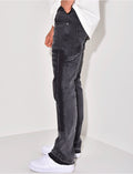 Jeans à empiècements et tâches de peinture