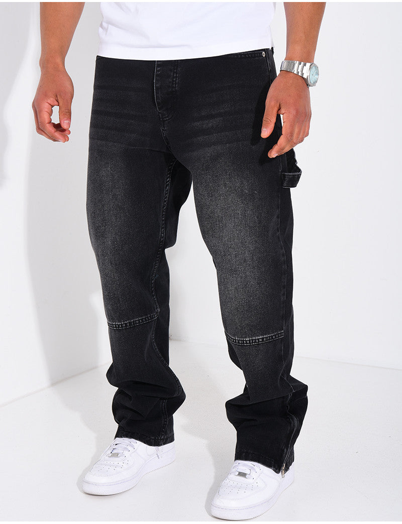 Jeans à fermeture éclaire aux chevilles