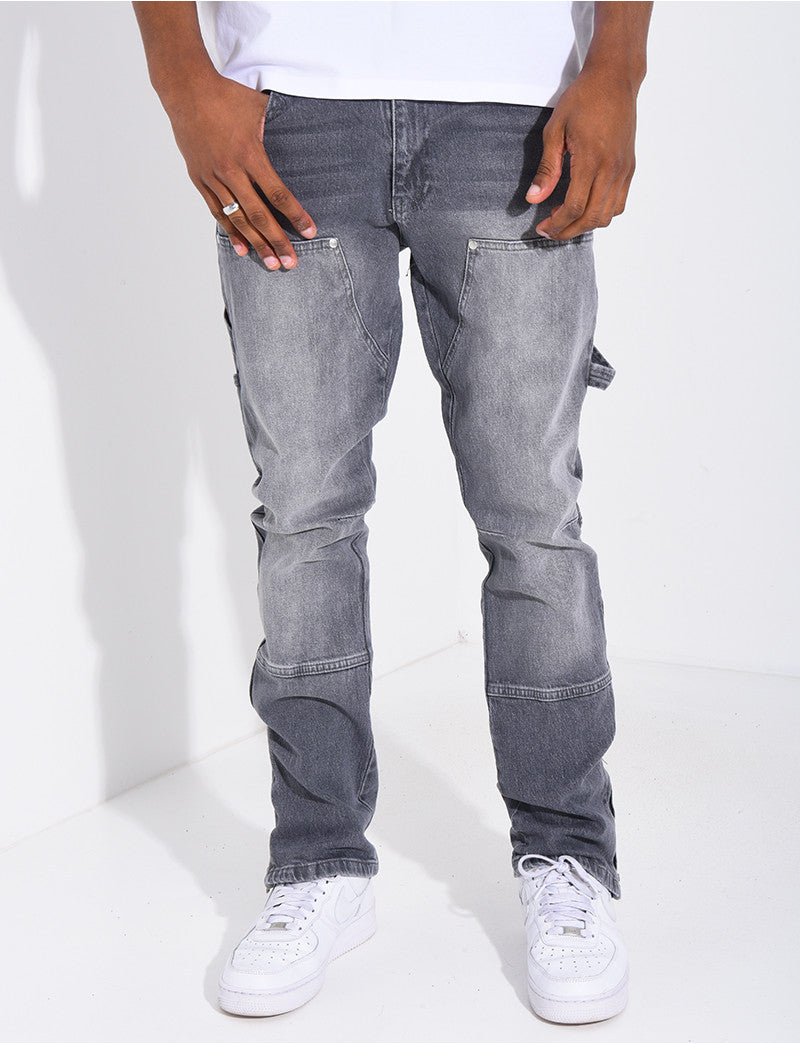 Jeans à fermeture éclaire aux chevilles