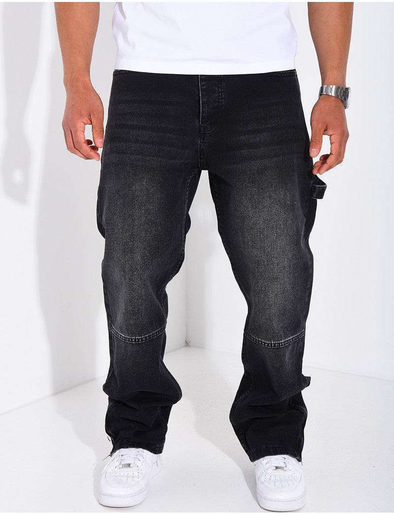 Jeans à fermeture éclaire aux chevilles