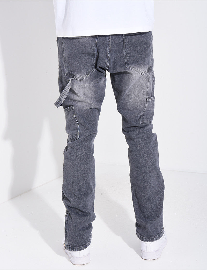 Jeans à fermeture éclaire aux chevilles