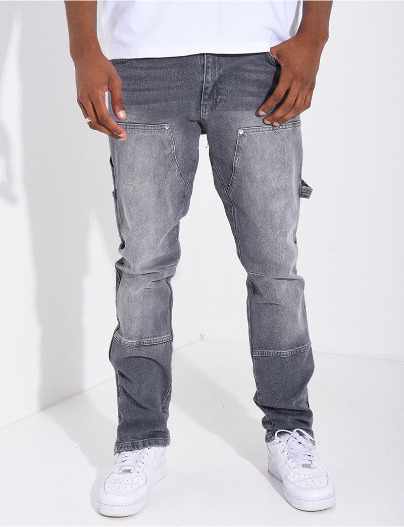 Jeans à fermeture éclaire aux chevilles