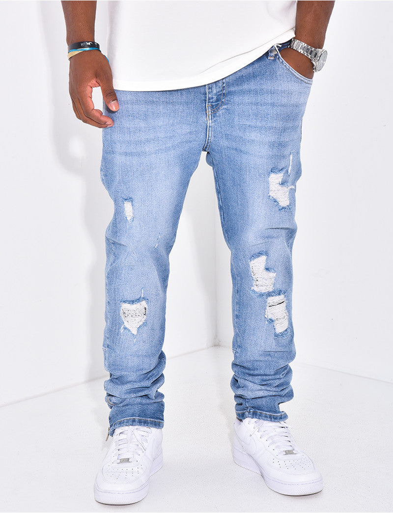 Jeans à fermeture éclaire