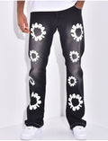 Jeans à fleurs 