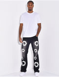 Jeans à fleurs 