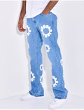 Jeans à fleurs 
