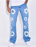 Jeans à fleurs 