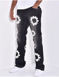Jeans à fleurs 