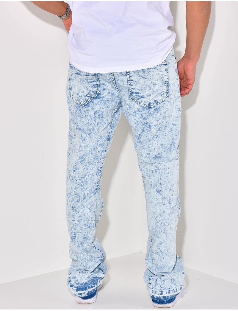 Jeans à motifs coupe large
