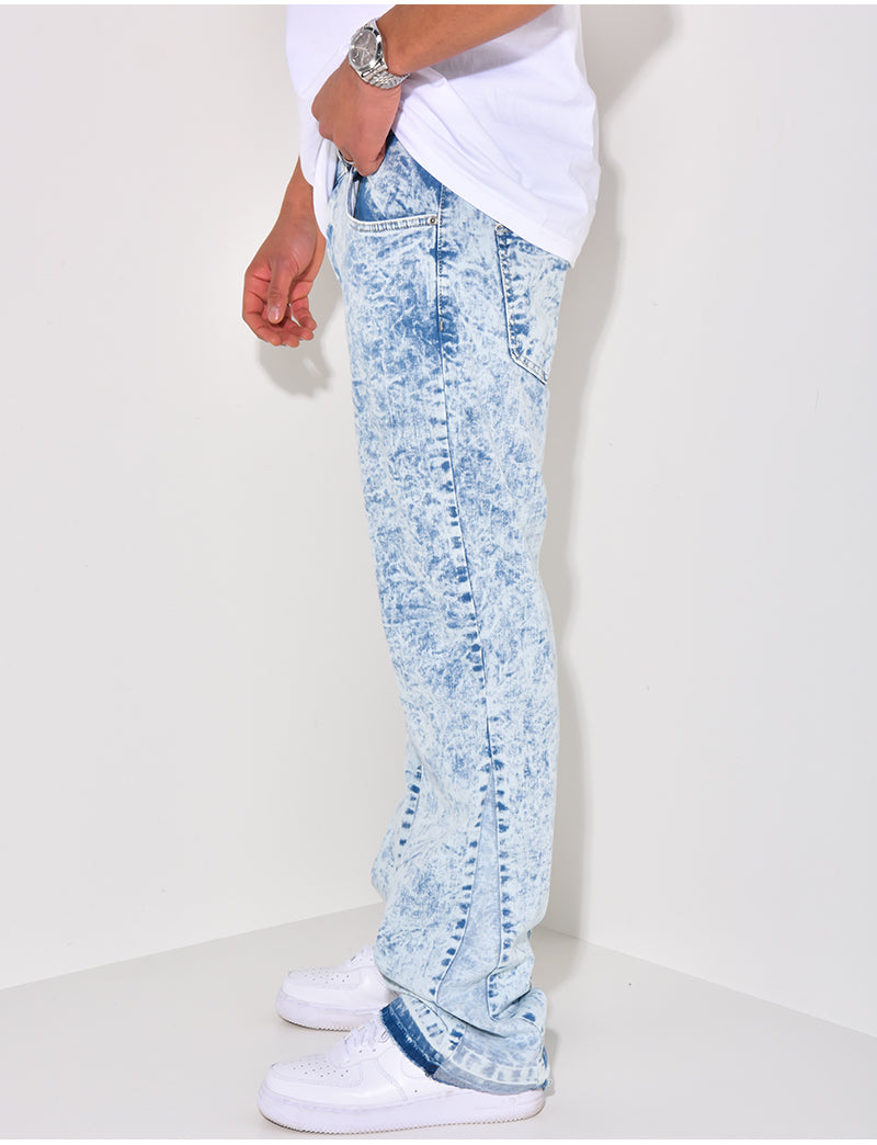 Jeans à motifs coupe large