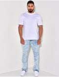 Jeans à motifs coupe large