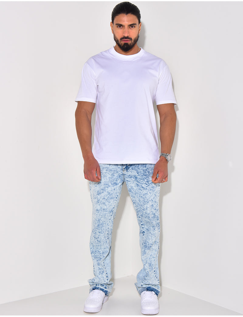 Jeans à motifs coupe large