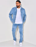 Jeans à motifs géométrique
