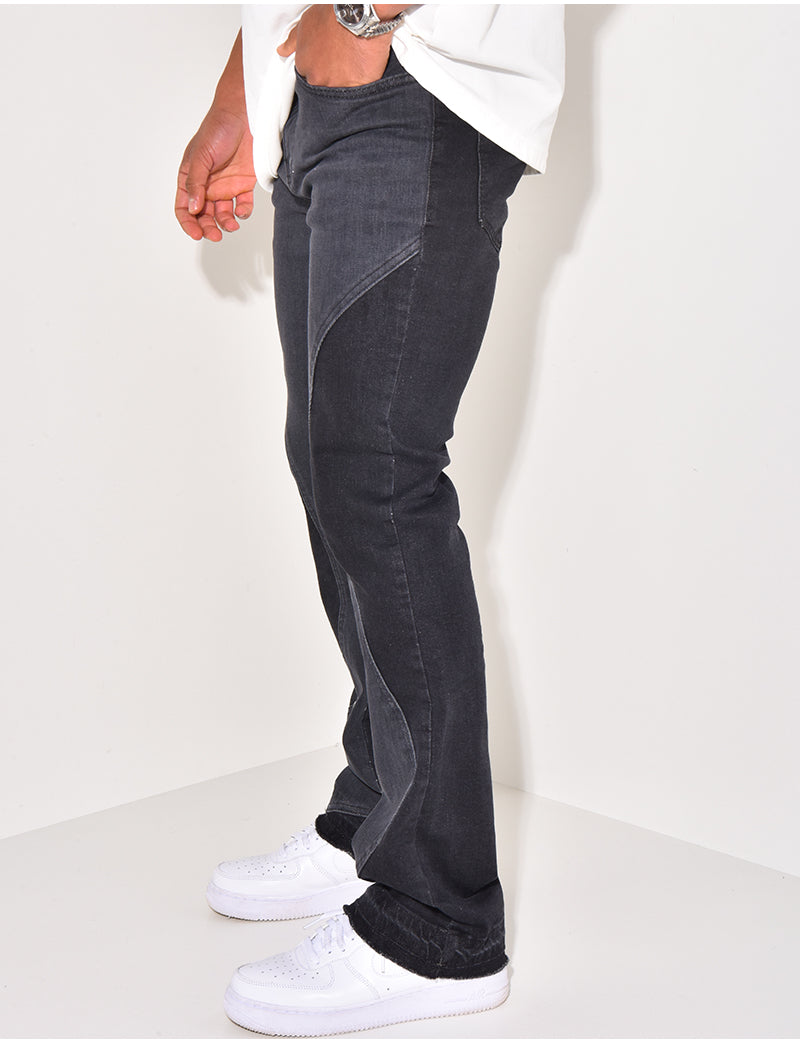 Jeans à motifs vagues