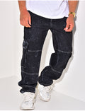 Jeans à poches effet tâché