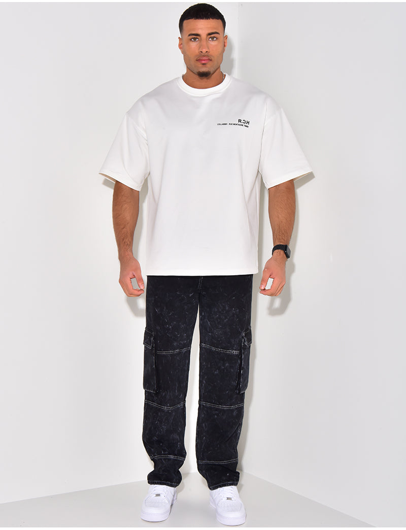 Jeans à poches effet tâché