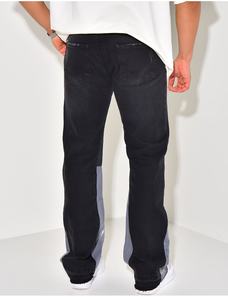 Jeans à tâches de peinture