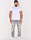Jeans à tâches de peinture