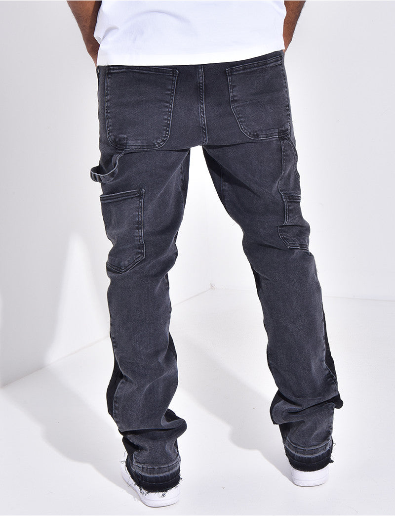 Jeans à tâches de peinture