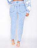 Jeans taille basse destroy