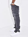 Jeans coupe droite à fermeture éclaire
