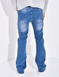 Jeans coupe droite à tâches de peinture
