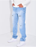 Jeans coupe droite destroy