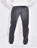Jeans coupe droite destroy