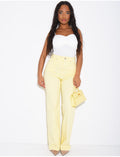 Jeans coupe droite taille haute stretchy
