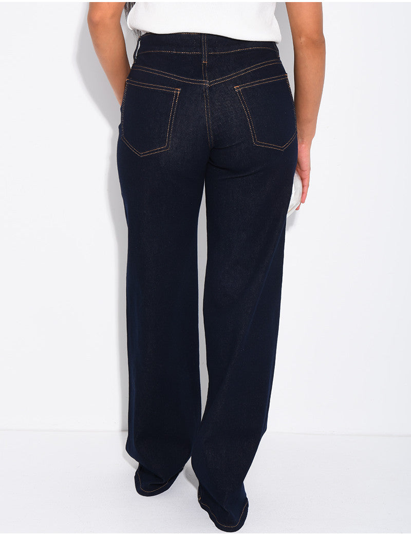 Jeans taille basse wid leg
