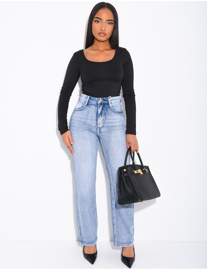 Jeans coupe droite