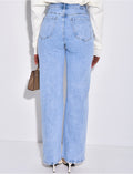 Jeans bleu clair coupe droite